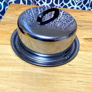 Everedy chrome MCM Retro Cake Carrier/ Cover